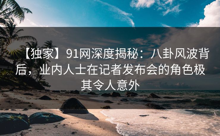 【独家】91网深度揭秘:八卦风波背后,业内人士在记者发布会的角色极其令人意外